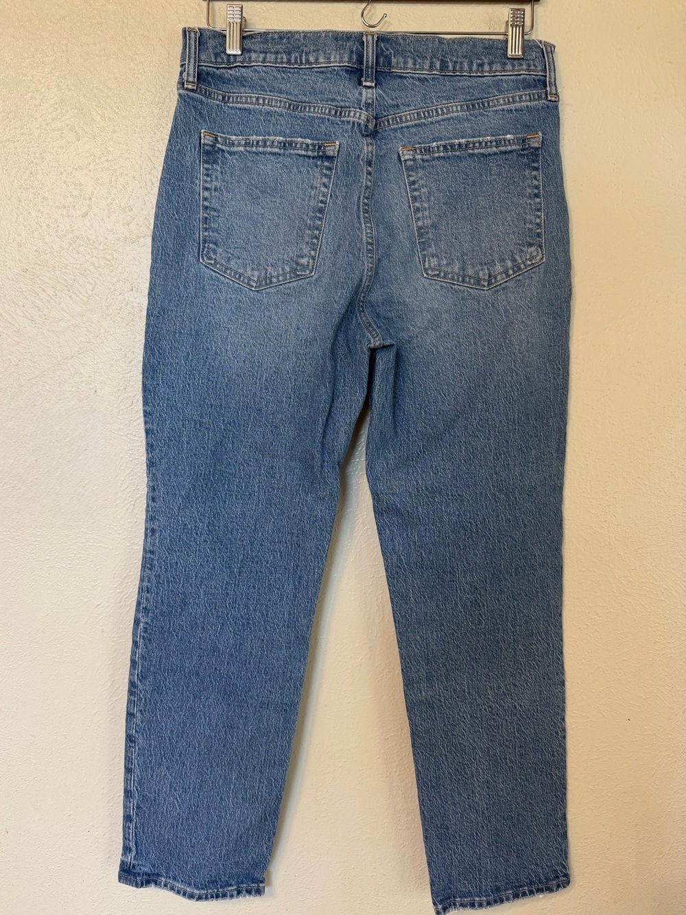 GAP High Rise Cheeky Straight Medium Wash Indigo Blue Button Fly Jeans Sz 30/10R - Picture 7 of 13